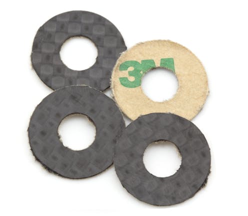 #AV10139-6 - Carbon fibre self adhesive body washers - 6mm (4pc)