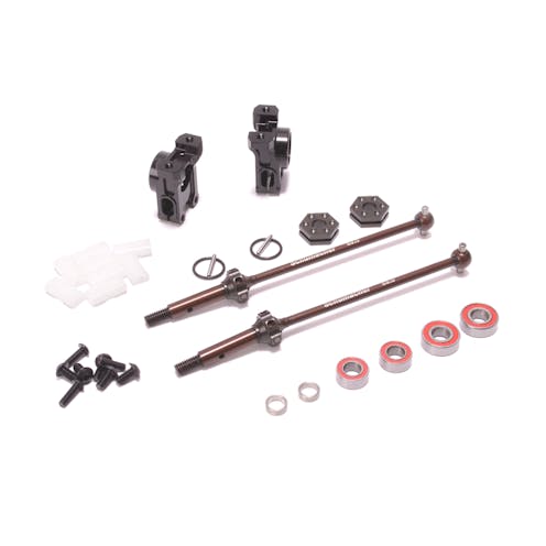 #U8681 - SCHUMACHER OPTION ALLOY REAR HUB / CVD ASSEMBLY (-2MM) - L1R