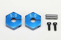 #Y2-011CBL5 - Yokomo 5.0mm Clamping Front Wheel Hub Blue
