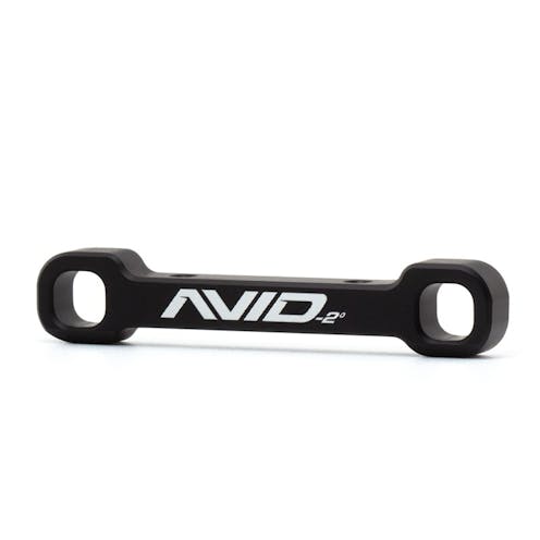 #AV10201 - AVID BLACK ALLOY NARROW REAR D ARM MOUNT - MINUS 2 DEGREE (XRAY XB2'24 OR '25)