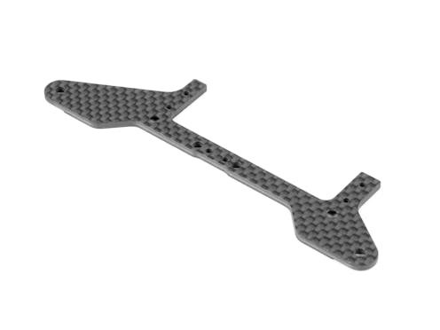 #XR371168 - XRAY X1 CARBON REAR POD LOWER PLATE FOR 1-PIECE CHASSIS - FRONT