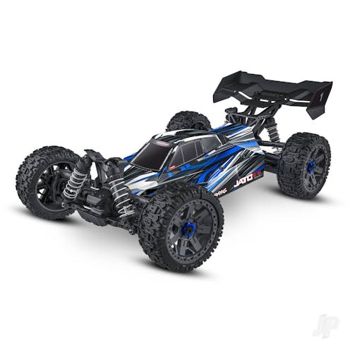 #TRX90154-4-BLUE - Traxxas Jato 4X4 BL-2S 1:8 4WD RTR Racing Buggy, Blue (+ TQ 2-ch, BL-2S, 3300kV, Clipless Body)