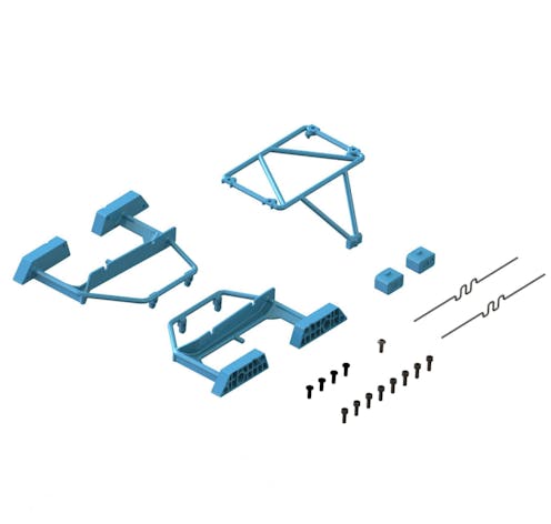 #ARA-1569 - Armma Desert Truck Body Roll Cage Set, Blue: GROM