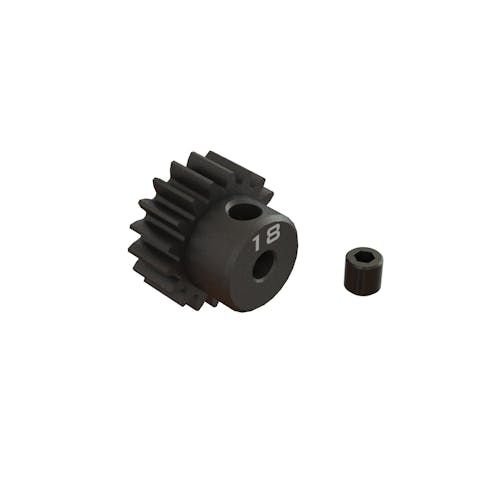 #ARA311080 - Armma 18T 0.8Mod 1/8" Bore CNC Steel Pinion Gear