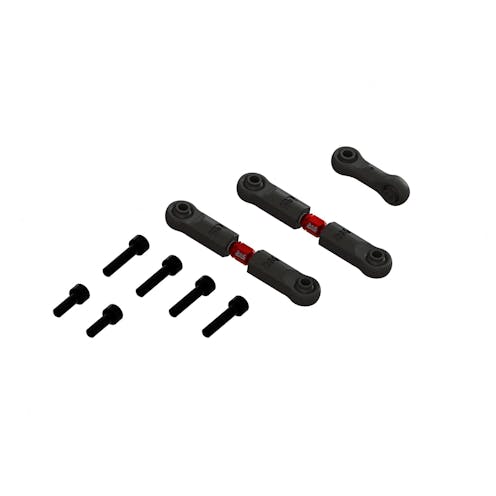 #ARA340217 - Armma Aluminum Adjustable Steering Links Set B (2): Mojave GROM