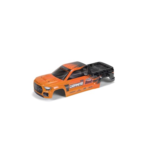 #ARA402343 - Armma 1/10 GRANITE 4X2 Painted Decaled Trimmed Body Orange/Black