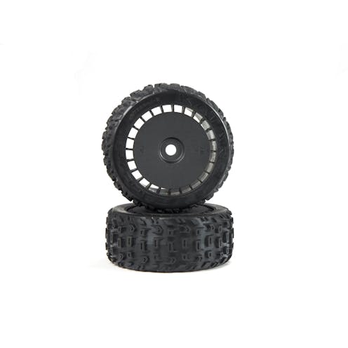 #ARA550097 - Armma dBoots Katar T Belted 6S Tyre Set Glued (Blk) (2)