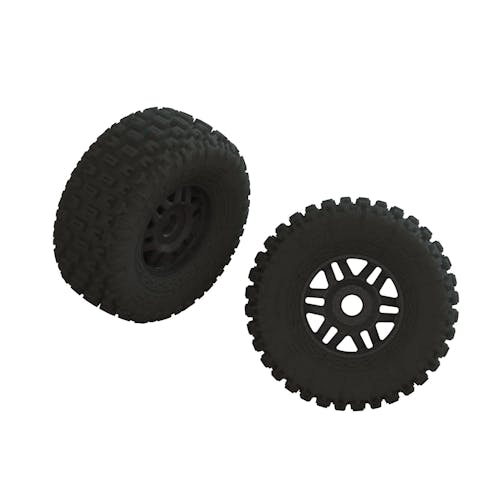 #ARA550110 - Armma dBoots FORTRESS LP Tire Set Glued Black (2)