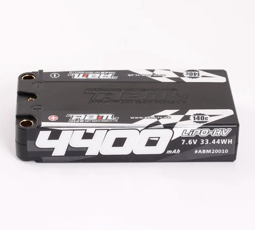 #ABM20010 - ABM Lipo Racing Battery 4400 7.6V 140C - 5mm - Shorty - BRCA|EFRA Approved