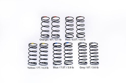 #KOS04850FSET - KOSWORK BIG BORE FRONT SHOCK SPRING SET 44MM. 3.6/3.9/4.3/4.6/5.1 (5)