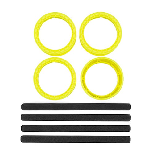 #AS72269 - TEAM ASSOCIATED DC10 FT ADJ. WHEEL RIM, FLO. YELLOW (4)