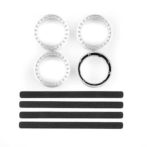 #AS72243 - TEAM ASSOCIATED DC10 FT ADJ. WHEEL RIM, SILVER (4)