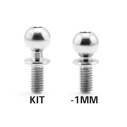 #AV1027-55-TI-S-6 - AVID RC TITANIUM LOWERED 5.5MM X 6MM BALL STUDS – MINUS 1MM – 2 PCS (ASSOCIATED AND OTHERS)