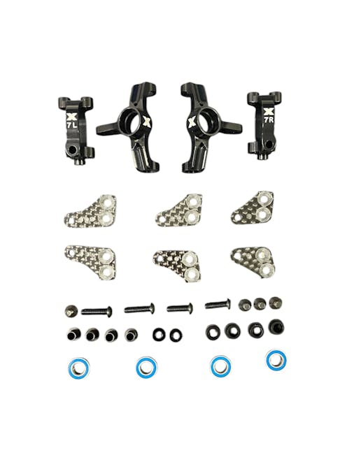 #XR360901 - XRAY ALU STEERING BLOCKS & 7° C-HUBS - LIGHTWEIGHT - SET