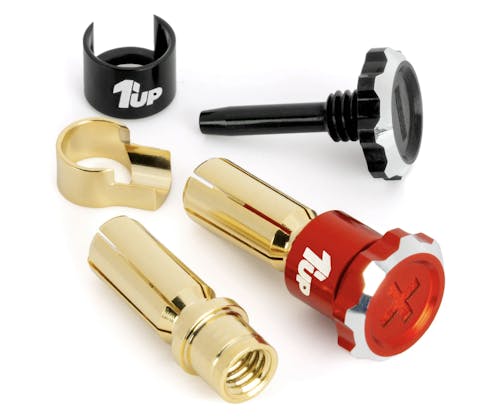 #1U-190455 - 1UP LOCKDOWN BULLET PLUGS - 5MM - RED | BLACK