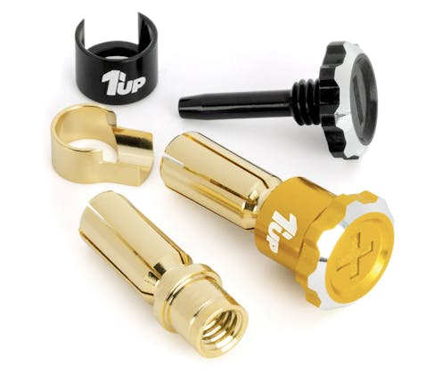 #1U-190457 - 1UP LOCKDOWN BULLET PLUGS - 5MM - YELLOW | BLACK