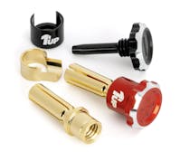 #1U-190445 - 1UP LOCKDOWN BULLET PLUGS - 4MM - RED | BLACK