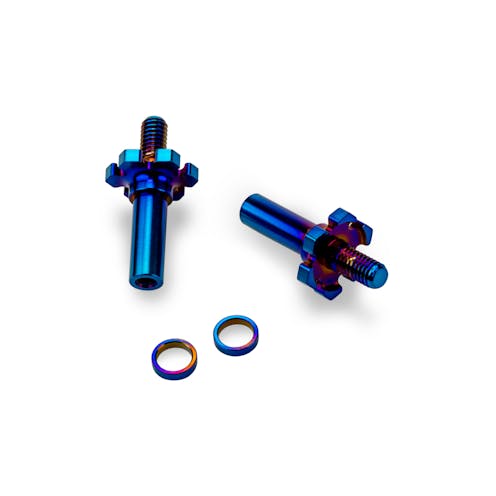 #JC2827-1 - JConcepts Adjustable RC10B7-D Titanium Front Axle 2pc - Blue