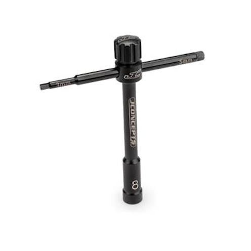 #JC5026 - JConcepts Multi-Wrench - Black - 8mm (glow plug) - 3mm | 5mm