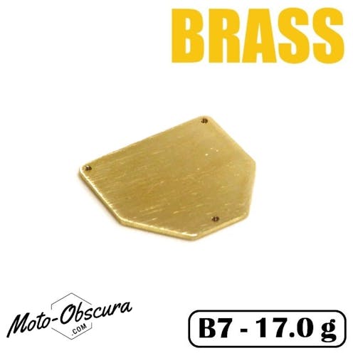 #MO16101-B - Moto-Obscura brass servo weight plate - 17g (Associated B7 or B7D)