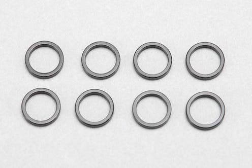 #ZC-A5710BA - Yokomo 5×7×1mm Aluminum Shim (8pcs, Black)