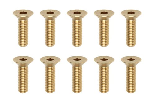 #RP-042-10BA - Yokomo M3x10mm Precision brass.F.H.S.Screw
