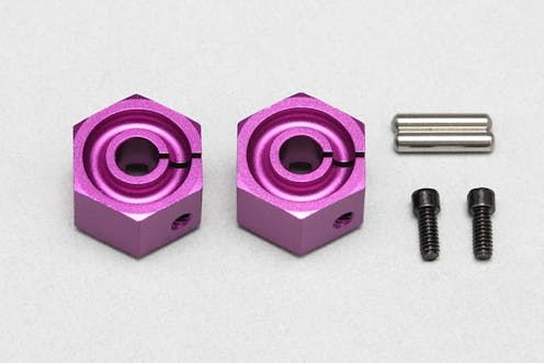 #Y2-011CP8A - Yokomo 8.0mm Clamping Front Wheel Hub Purple