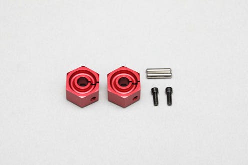 #Y2-011CR8A - Yokomo 8.0mm Clamping Front Wheel Hub Red