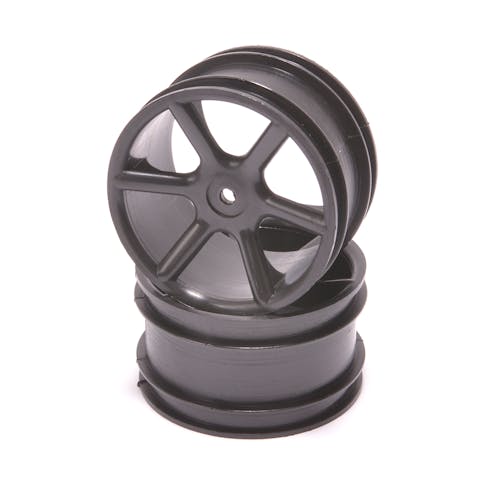 #CR888 - JC 6 Spoke 2.2 Rear Black Wheel CAT/Coug 2K pr
