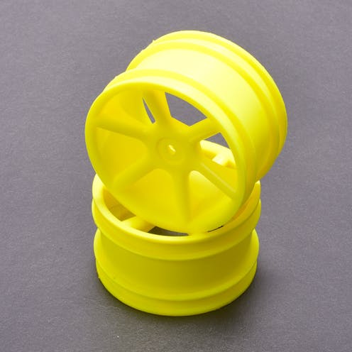 #CR889 - JC 6 Spoke 2.2 Rear Yellow Wheel CAT/Coug 2K pr