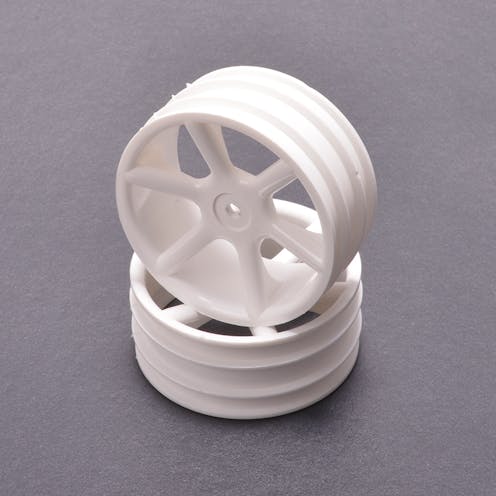 #CR890 - JC 6 Spoke 2.2 4WD Front White Wheel CAT 2K pr