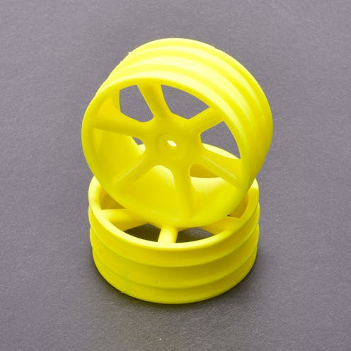 #CR892 - JC 6 Spoke 2.2 4WD Front Yellow Wheel CAT 2K pr