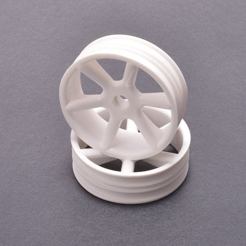 #CR893 - JC 6 Spoke 2.2 2WD Front White Wheel Cougar 2K pr