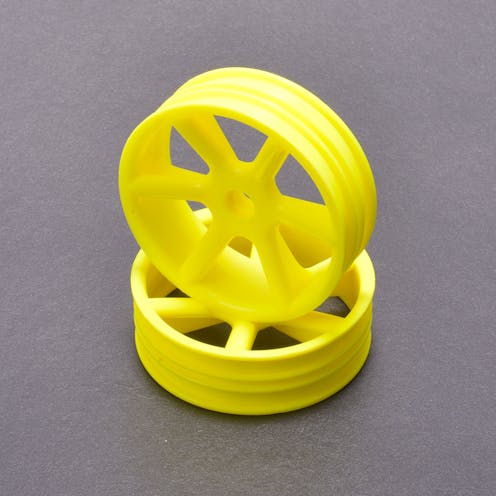 #CR895 - JC 6 Spoke 2.2 2WD Front Yellow Wheel Cougar 2K pr