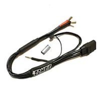 #B-TZ-10SXRL - ZOMBIE XT90, 5mm tube plug 2s-balance 300mm 12awg charging cable (FULL BLACK)
