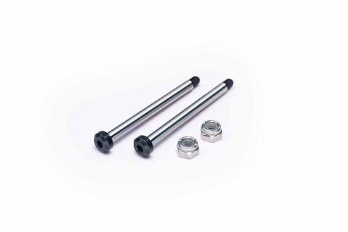 #KOS04191-12 - KOSWORK AE RC10 FRONT INNER 43MM HARDENED HINGE PIN W/LOCKNUTS (2)