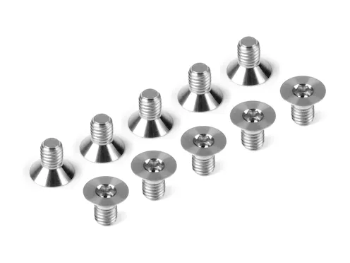 #DY903305-T - HUDY TITANIUM FLAT HEAD SCREW M3x5 (10)