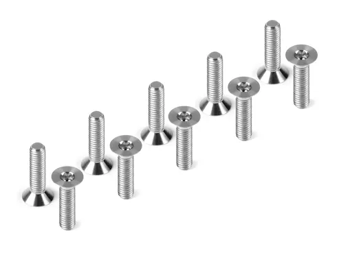 #DY903312-T - HUDY TITANIUM FLAT HEAD SCREW M3x12 (10)