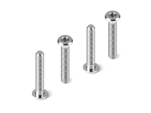 #DY908318-T - HUDY TITANIUM SUPER-LOW HEAD SCREW CENTERING DIA M3x18 (4)