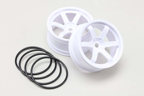 #TW-5313B5 - Yokomo Drift Wheel 6 Spoke offset 5mm - White