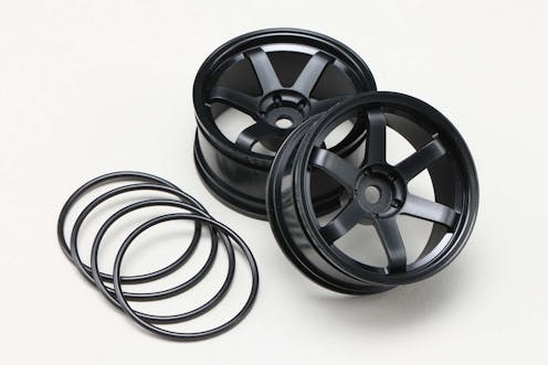#TW-5313B7- Yokomo Drift Wheel 6 Spoke offset 7mm - Black
