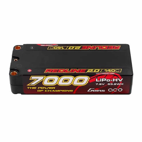 #GEA70002S14M5 - GENSACE REDLINE 2.0 MID SIZE 2S HV 7.6V-140C-7000 113X47X25MM 250G