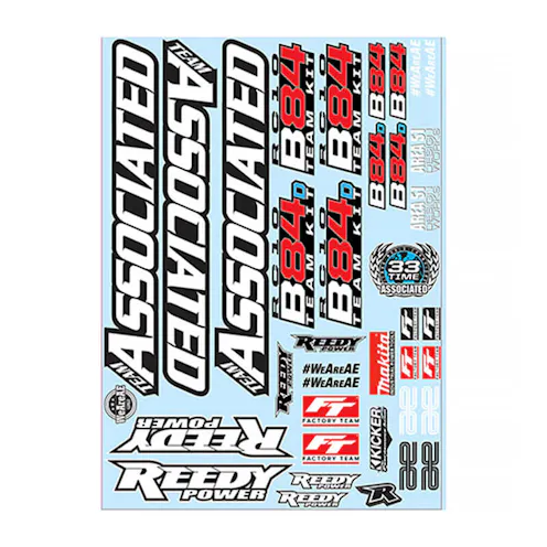 #AS92553 - TEAM ASSOCIATED RC10B84 DECAL SHEET