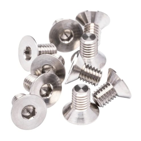 #1U-730005 - 1UP RACING – PRO DUTY TITANIUM SCREWS – M3 X 5MM FLAT HEAD (10)
