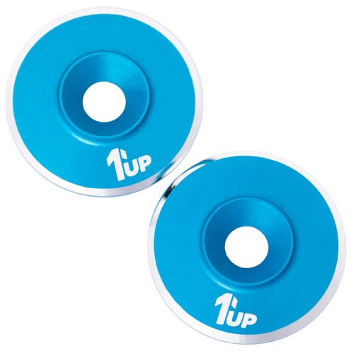 #1U-820221 - 1UP LOWPRO 7075 ALLOY WING WASHERS - PR - BRITE BLUE