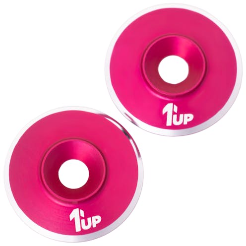 #1U-820421 - 1UP LOWPRO 7075 ALLOY WING WASHERS - PR - HOT PINK