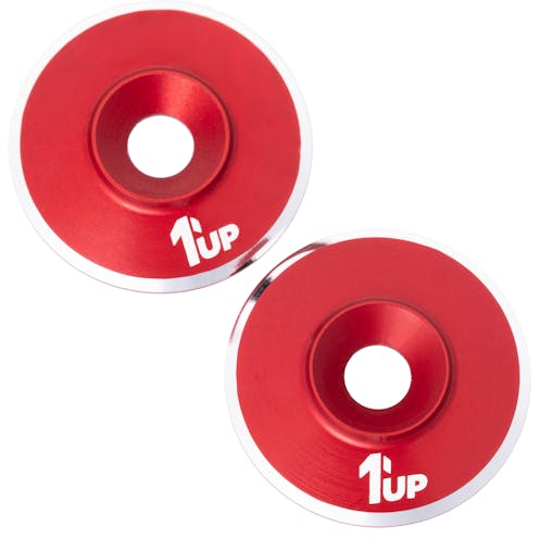 #1U-820521 - 1UP LOWPRO 7075 ALLOY WING WASHERS - PR - RED