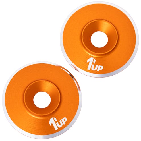 #1U-820621 - 1UP LOWPRO 7075 ALLOY WING WASHERS - PR - ORANGE