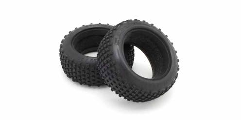 #K.OTT245H - KYOSHO TURBO OPTIMA FRONT HARD TIRES 50X83X30MM (2) - BLOCK TYPE