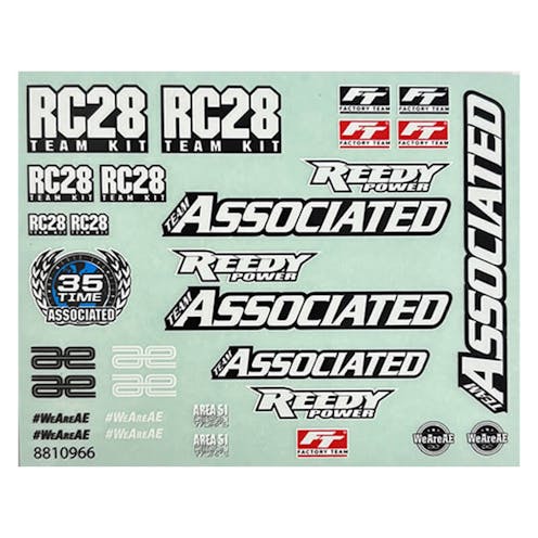 #AS21654 - TEAM ASSOCIATED RC28R DECAL SHEET